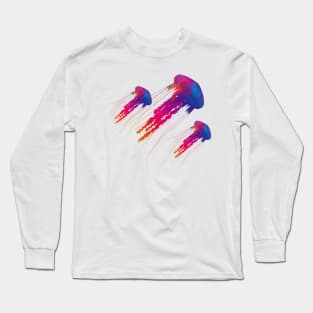 Cute colorful jellyfish Sticker T-shirt Pin Long Sleeve T-Shirt